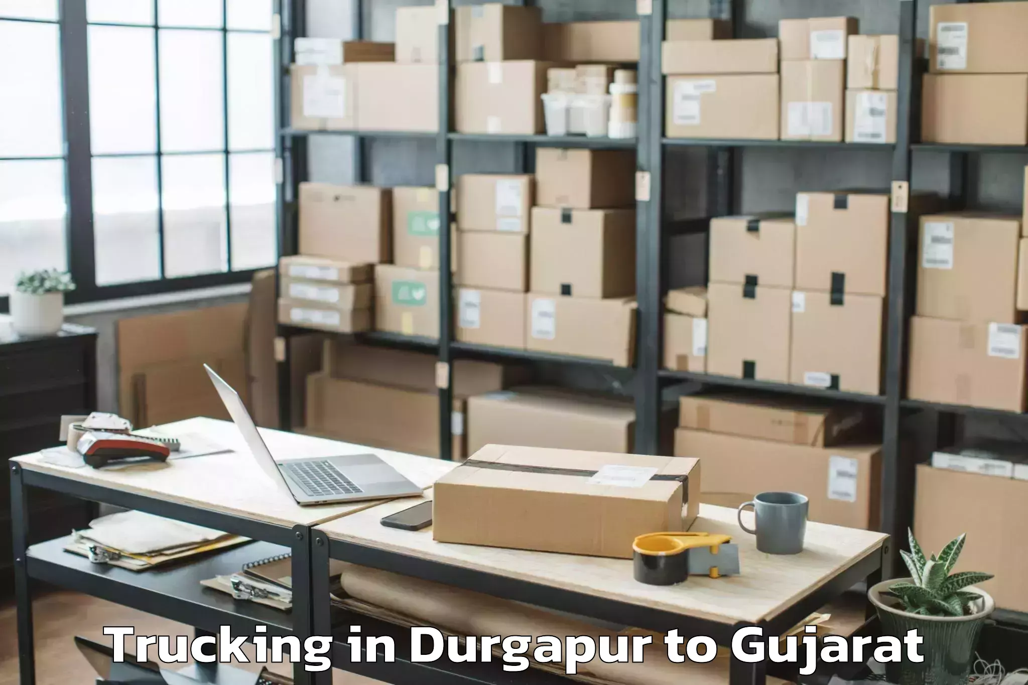 Reliable Durgapur to Hazira Trucking